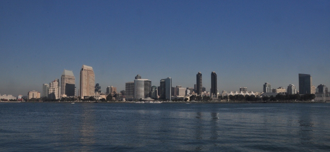 San Diego skyline from the Coronado ferry  landing